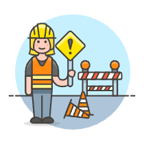 Sign Worker 6 Illustration from UX Colors Set