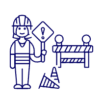 Sign Worker 6 Illustration from UX Line Set