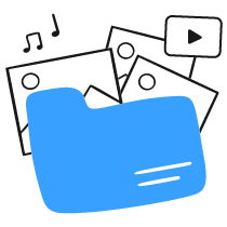 Content Media Folder Illustration from Brooklyn Set