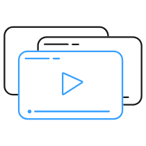 Content Media Videos Illustration from Brooklyn Set