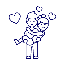 Couple Lifting 1 Illustration from UX Line Set