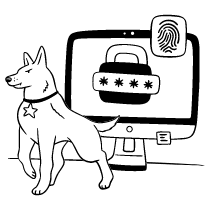 Password Security Illustration from Milano Set