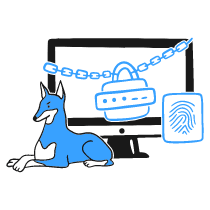 Password Security Illustration from Brooklyn Set