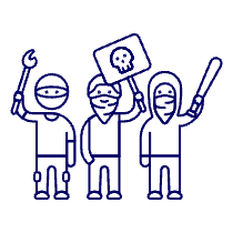 Rioters Gang Illustration from UX Line Set