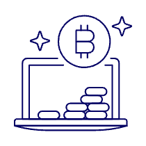 Crypto Laptop Illustration from UX Line Set