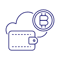 Crypto Cloud Wallet Illustration from UX Line Set
