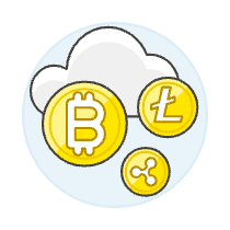 Crypto Cloud 2 Illustration from UX Colors Set