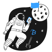 Astronaut Going To The Moon Illustration from Brooklyn Set