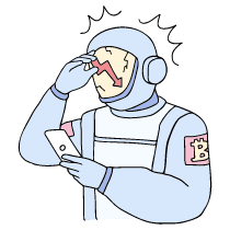 Astronaut Grumpy 1 Illustration from Bruxelles Set