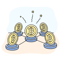 Blockchain Distribution Illustration from Bruxelles Set