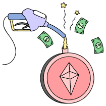 Gas Fees Altcoins Affordable 2 Illustration from Bruxelles Set