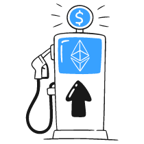 Gas Fees Ethereum Expensive Illustration from Brooklyn Set