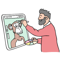 Nft Artist 1 Illustration from Bruxelles Set
