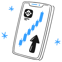 Smartphone With Positive Chart Market Soaring Illustration from Brooklyn Set