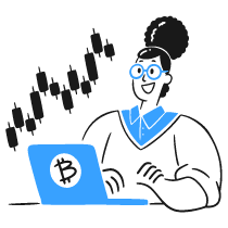Woman In Crypto Illustration from Brooklyn Set