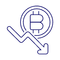 Bitcoin Decreasing Illustration from UX Line Set