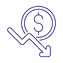Dollar Decreasing Illustration from UX Line Set