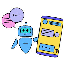Chat Bot Illustration from Dhaka Set