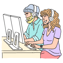 Customer Service Support Digital Customer Service Call Center Illustration from Bruxelles Set