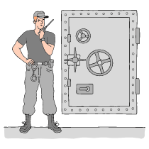 Customer Service Support Security Safety Illustration from Bruxelles Set