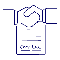 Contract Handshake 1 Illustration from UX Line Set