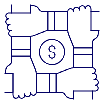 Cooperate Money 1 Illustration from UX Line Set