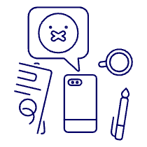 Phone Silence Illustration from UX Line Set