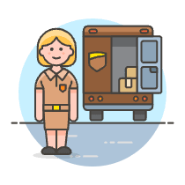 Deliveryman 2 Illustration from UX Colors Set