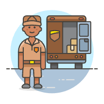 Deliveryman 3 Illustration from UX Colors Set