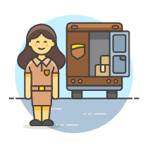 Deliveryman 6 Illustration from UX Colors Set