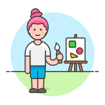 Artist Painting 6 Illustration from UX Colors Set