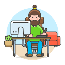 Designer Office 1 1 Illustration from UX Colors Set
