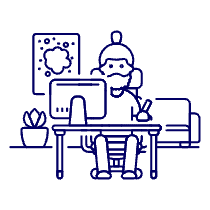 Designer Office 1 1 Illustration from UX Line Set