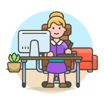 Designer Office 1 2 Illustration from UX Colors Set