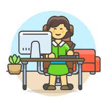 Designer Office 1 5 Illustration from UX Colors Set