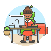 Designer Office 1 6 Illustration from UX Colors Set