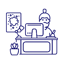 Designer Office 2 1 Illustration from UX Line Set