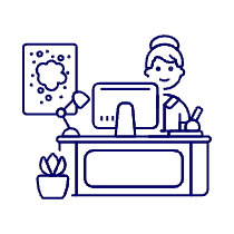 Designer Office 2 2 Illustration from UX Line Set