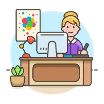 Designer Office 2 2 Illustration from UX Colors Set