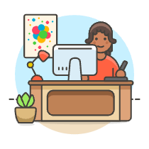 Designer Office 2 6 Illustration from UX Colors Set