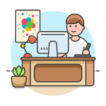 Designer Office 3 1 Illustration from UX Colors Set