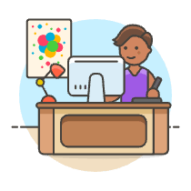 Designer Office 3 6 Illustration from UX Colors Set