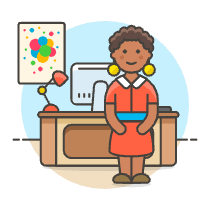 Designer Stand 6 Illustration from UX Colors Set
