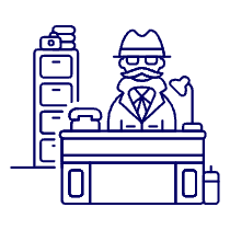 Detective Office 1 Illustration from UX Line Set