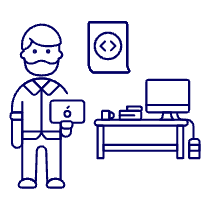 Code Developer 1 3 Illustration from UX Line Set