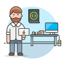Code Developer 1 3 Illustration from UX Colors Set