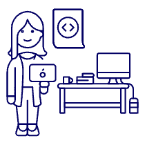 Code Developer 1 6 Illustration from UX Line Set