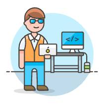 Code Developer 2 1 Illustration from UX Colors Set
