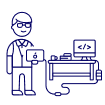 Code Developer 2 1 Illustration from UX Line Set