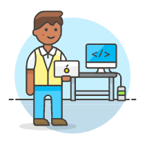 Code Developer 2 3 Illustration from UX Colors Set